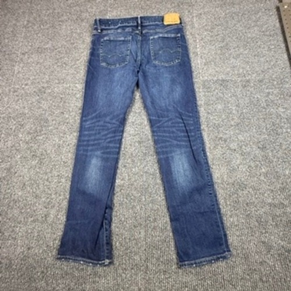 American Eagle Slim Straight Airflex+ Mens Blue Jeans 36x34 Dark Wash 4871 View 2